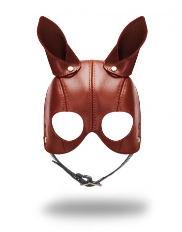 Liebe Seele - Leather Mask with Ears - Black, Brown & Gold