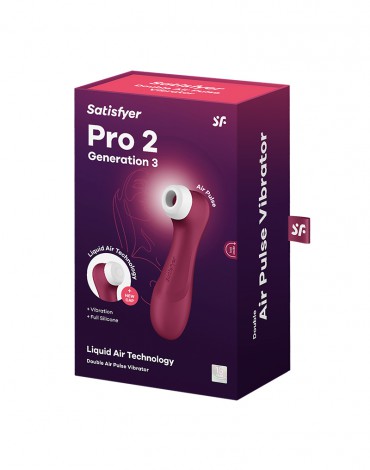 Satisfyer - Pro 2 Generation 3 - Air Pulse Vibrator - Red