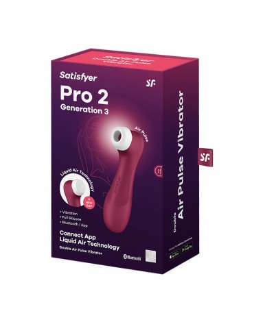 Satisfyer - Pro 2 Generation 3 - Air Pulse Vibrator (with app control) - Red
