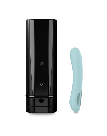 Kiiroo - Couple Set of Masturbator Onyx+ and G-Spot Vibrator Pearl 2+ - Black & Turquoise