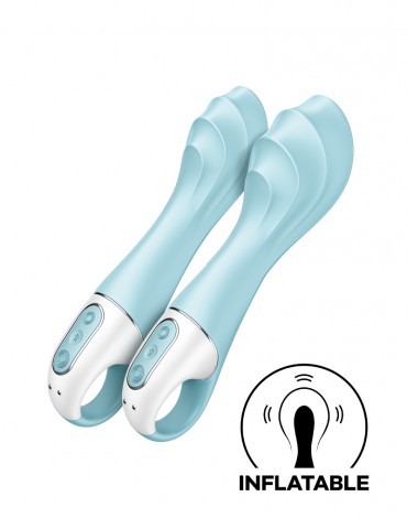 Satisfyer - Air Pump Vibrator 5+ - Inflatable G-Spot Vibrator (with App Control) - Blue