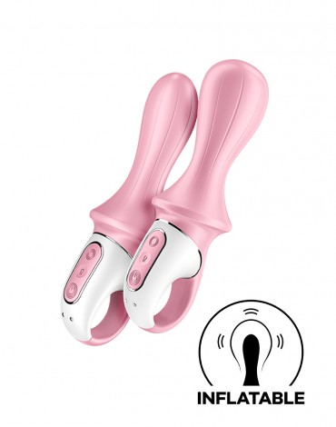 Satisfyer - Air Pump Booty 5+ - Aufblasbarer Anal-Vibrator (mit App-Steuerung) - Pink