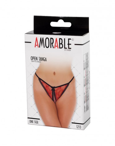 Amorable by Rimba - Open Tanga - One Size - Red