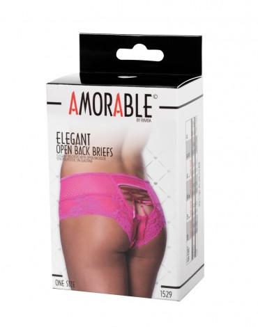 Amorable by Rimba - Slip with Open Back - One Size - Pink