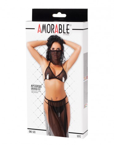 Amorable by Rimba - Belly Dancer Set (4 pieces) - One Size - Black