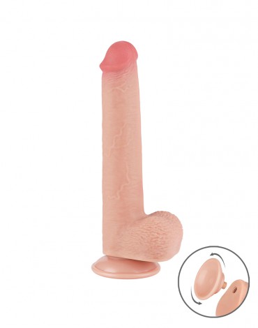 LoveToy - Consolador de piel deslizante 22 cm (Ø 3.7 cm) - Nude
