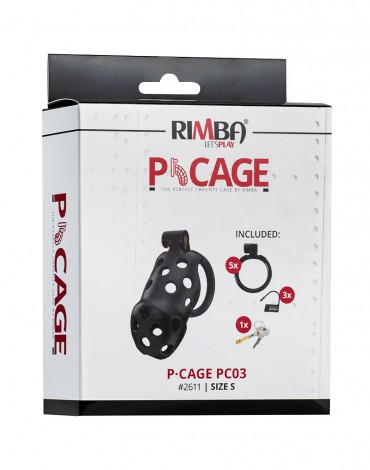 Rimba P-Cage - P-Cage PC03 - Penis Cage Size S - Black