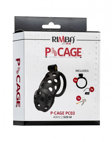 Rimba P-Cage - P-Cage PC03 - Penis Cage Size M - Black