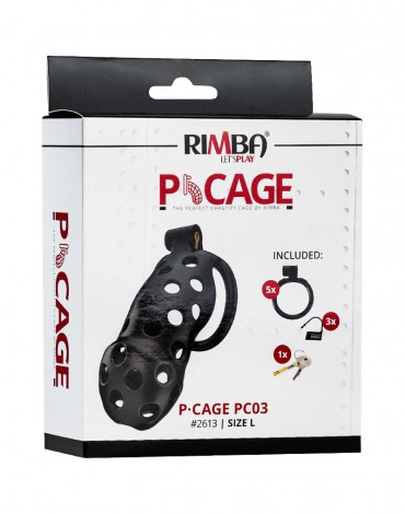 Rimba P-Cage - P-Cage PC03 - Penis Cage Size L - Black