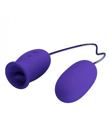 Pretty Love - Daisy-Youth - 2 in 1 Clit Licker and Vibrating Egg - Purple