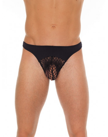 Amorable by Rimba - Thong with mesh - One Size - Black