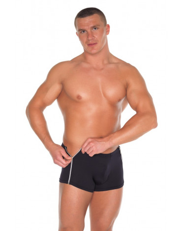 Amorable by Rimba - Boxer shorts with 2 zippers - One Size - Black