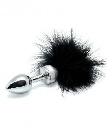 Rimba - Butt plug SMALL with black feather (unisex)