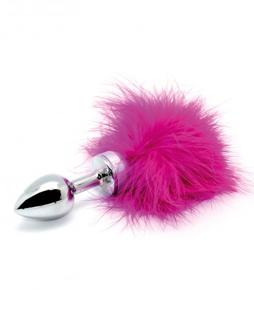 Rimba - Butt plug SMALL with pink feather (unisex)